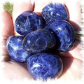 Sodalite Tumbled Gemstones  . Set of 2 Large . Peace, Healing, Healing, Intuition, Knowledge, Creativity, Luck