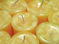 Golden Sun Litha . Summer Solstice Votive Candles . With Lemon, Madagascar Vanilla Bean and Sweet Cream . Set of 6