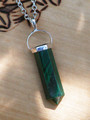 Malachite Pendulum Necklace . Crystal Gemstone Healing, Wisdom, Power, Strength, Blockages, New Beginnings