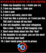 10 rules for dating my daughter shirt