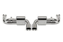 Maximum performance cat-back exhaust system adds power and aggressive sports car sound  