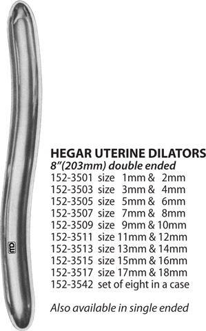 Hegar Uterine Dilators