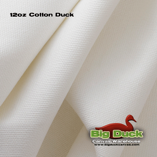 12oz Cotton Canvas Fabric Duck Cloth White