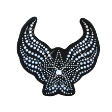 Winged Star Rhinestone Motorcycle Helmet Patch