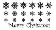 Snow Flake wall decals, Merry Christmas Wall Decals, holiday wall decals, winter wall decals
