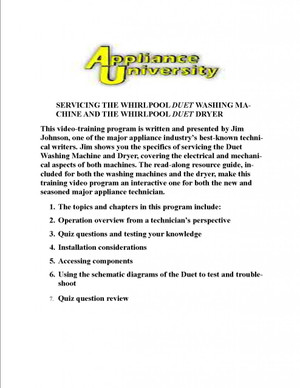 Induction to Whirlpool Duet Washer and Dryer Repair