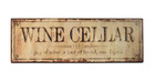 Antique Shabby Chic Wood 'WINE CELLAR' Wall Plaque