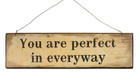 Antique Shabby Chic Wood Perfect' Saying Wall Plaque