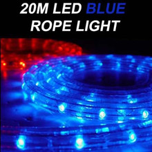 20M LED Christmas Blue Rope Lights