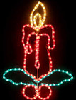 Animated 80CM Christmas Candle Motif Rope Lights