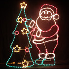 Animated 115CM Santa and Christmas Tree Motif Rope Lights