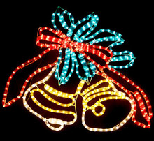 Animated 80CM Christmas Bells and Knot Motif Rope Lights