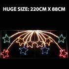 Animated 220CM 10 Stars Christmas Motif Rope Lights
