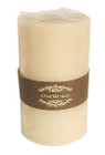 Set 2 Pillar Round Candles Ivory Unscented 3"x 5"