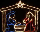 124CM Wide Nativity Christmas Motif Rope Lights