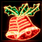 Animated 100CM 150 LED Christmas Bells Motif Rope Lights