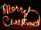 Animated 'Merry Christmas' Multi Colours Sign Motif Rope Lights