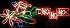 Animated 163CM Wide Santa and Jet Plane Christmas Motif Rope Lights