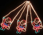 Animated 119CM Santa Swing Christmas Motif Rope Lights