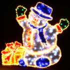 LED 120CM Snowman with Gift Box Christmas Motif Rope Lights