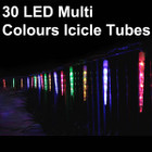 11.6M 30 LED Multi Colours Icicle Tube Christmas Lights & Snowing Function