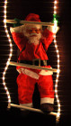 Santa Climbing Ladder Rope Lights Christmas Decoration