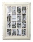 Shabby Chic Wood Multi Photo Frame 16 Open for 4x6 Cream
