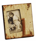Country Shabby Chic Pale Yellow "Love" Photo Frame