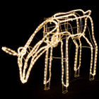 Animated Large 3D Deer Doe Eating Christmas Motif Clear Rope Lights