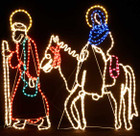 1M High Nativity Jesus and Mary Christmas Motif Rope Lights