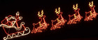 530CM Santa on 4 Reindeer Sleigh Christmas