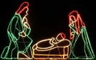 254CM Wide Birth of Jesus Scene Nativity Christmas Motif Rope Lights