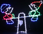 Animated 85CM Wide LED Seasaw Christmas Motif Rope Lights