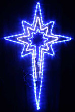 Animated 120CM LED Flashing White Blue Nativity Star Christmas Motif Rope Lights