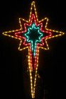 Animated 120CM LED Flashing Multi Colour Star Christmas Motif Rope Lights