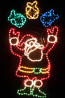Animated 113CM Santa Playing Gift Box Christmas Motif Rope Lights