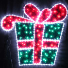 Animated 107CM 100 LED Christmas Gift Box Motif Rope Lights