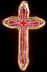 120CM Flashing Christmas Cross Motif Rope Lights