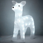 38CM 3D Acrylic Baby Deer Doe with 40 White LED Christmas Lights