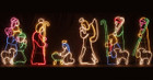 850CM Wide Birth of Jesus with Angel Shepherds Wise Men Nativity Scene Christmas Motif Rope Lights