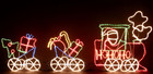 Animated 224CM Long 3 Set Christmas Train with HO HO HO Motif Rope Lights