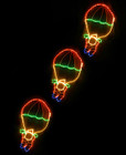 Animated 410CM Santa Parachuting Christmas Motif Rope Lights