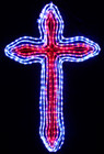 120CM LED Flashing Christmas Cross Motif Rope Lights (LED Save Energy)