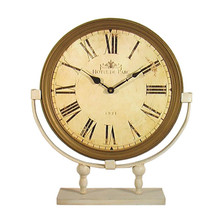 French Country Shabby Chic Antique Console Clock