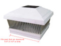 Garden 5" X 5" Solar White Post Deck Cap Square Fence Light LED