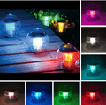 2-Pk Outdoor Garden Solar Landscape Ball Light 2 Color Changing (or Steady-On Colors) LEDs