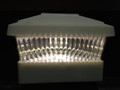 Garden 5" X 5" Solar White Post Deck Cap Square Fence Light LED PVC/Vinyl