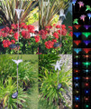 2-Pk Outdoor Stainless Steel Solar Landscape Light Color Changing LED