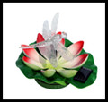 Floating Water Lily Dragonfly and Color Changing LED Solar Light