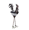 Solar Garden Decor Metal Bronze Rooster Solar Light